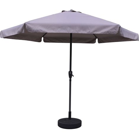 MAURY'S OMBRELLONE DA GIARDINO TONDO IN COLORE GRIGIO 3 METRI TUBO Ø 40 MM