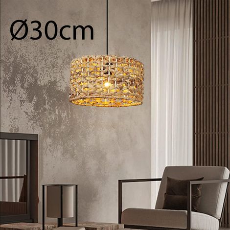 Lámpara colgante ratán natural Ø30cm E27