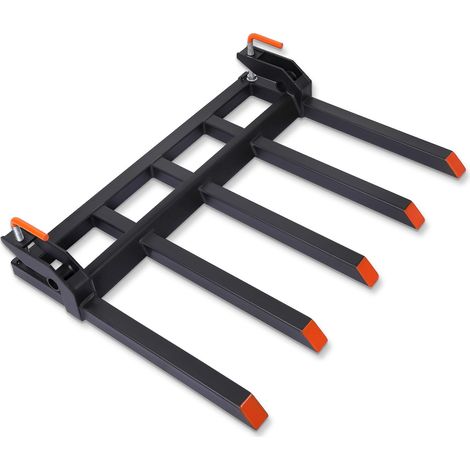 Pallet Fork - Multi-Tooth - Black, for Loader - for Warehouse, Construction, Farming (1/5)