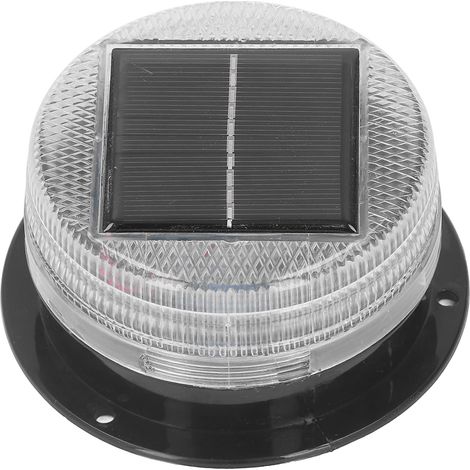 Solarbetriebene Warnleuchte mit 6 LEDs, abwechselnd rot und blau, wasserdicht, tragbar für mehr Verkehrssicherheit
