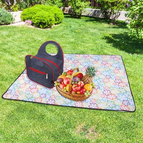Tapis de plage extérieur pliable en toile Oxford 600D, couverture de pique-nique imperméable, tapis de camping léger (2) (1/5)