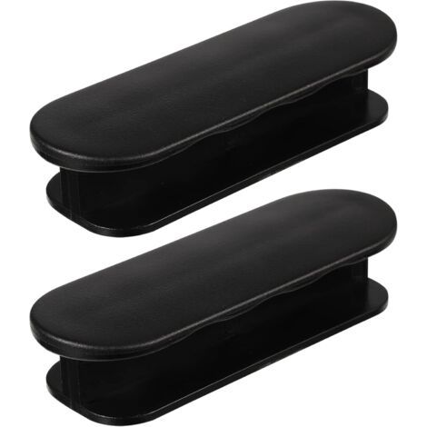 Set mit 2 selbstklebenden Balkontürgriffen, Terrassentürgriffen, Schubladengriffen für Möbel, Glastüren, Fenstergriffen – schwarz (1/5)