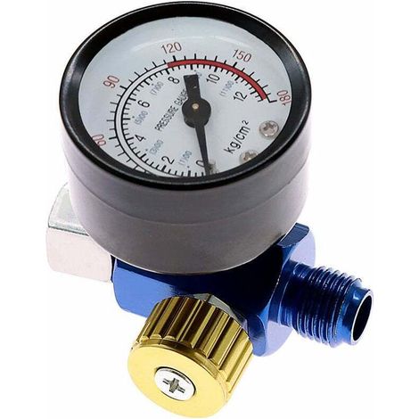 1/4 ”Regulateur de pression d'air, regulateur de pression d'air pour pistolet de pulverisation, pistolet de peinture, vanne de regulation de pression, vanne de regulation de pression, accessoires d'ou (1/4)