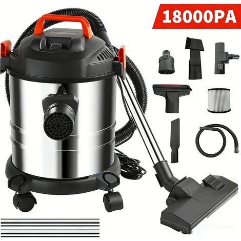 Aspirateurs secs et humides 2000 W, aspirateur Sec et Humide 18 000 Pa, capacité de 20 L, Fonction Soufflage, Filtre HEPA et Filtre Mousse, idéal pour Atelier et Chantier (1/5)