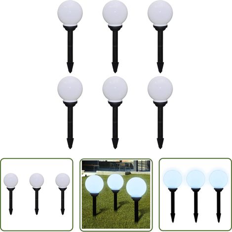 vidaXL Outdoor Pathway Lamps 6 pcs LED 20 cm with Ground Spike (2x40864) (1/5)