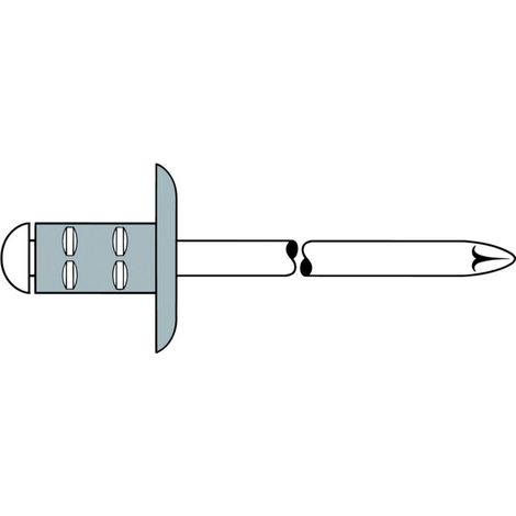 Rivet POP PolyGrip tige de rivet D. x l. 4 x 10 mm K12 aluminium/acier inoxydable 500 pièce GESIPA (Par 500) (1/2)