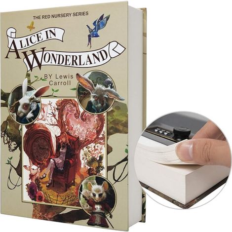 Boîte de rangement livre de détournement coffre-fort dictionnaire avec serrure de code/clé coffre-fort caché de livre (1/5)