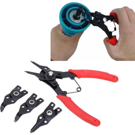 KLVGTIFS PUPince à anneau élastique - GOTOTOP - Multifonction 4 en 1 - Acier à haute teneur en carbone - 150 mm (1/4)