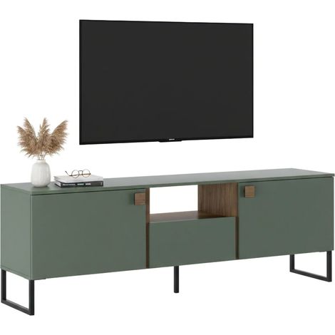 TV-Schrank Muravera, eine Schublade, 2 Türen, 3 Fächer, 179x40x60 cm, Grün