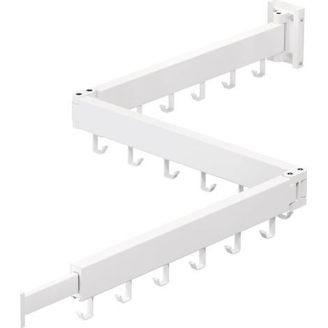 Tendedero de ropa plegable, retráctil y que ahorra espacio, para montaje en pared, ideal para el lavadero, el balcón, el pasillo o el dormitorio. (1/5)