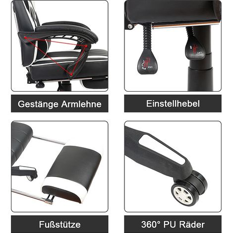 MIDORI Gaming Stuhl Drehstuhl Sportsitz Chefsessel Bürostuhl Racing inkl. Kissen MIDORI Gaming Stuhl Drehstuhl Sportsitz Chefsessel Bürostuhl Racing inkl. Kissen