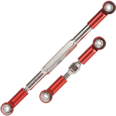 Ensemble de biellettes de direction pour camion militaire radiocommandé WPL - Pièces de rechange et accessoires servo - Rouge (1/5)