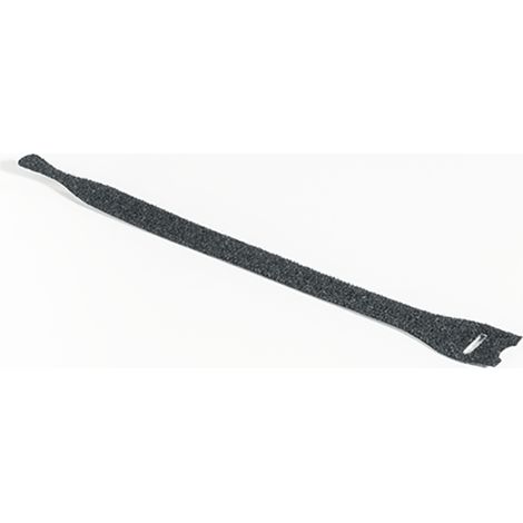 HellermannTyton Lot de 10 colliers textiles auto-agrippants noirs 12,5x200 mm réutilisables (1/4)