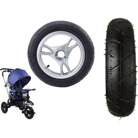 Rueda de plástico con neumático de goma (inflable) PRO 700 delantera (1/3)