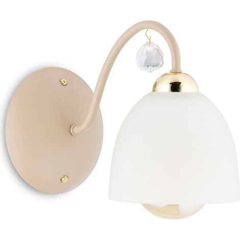 Tina Beige Glaswandleuchte 1xE27 (1/5)