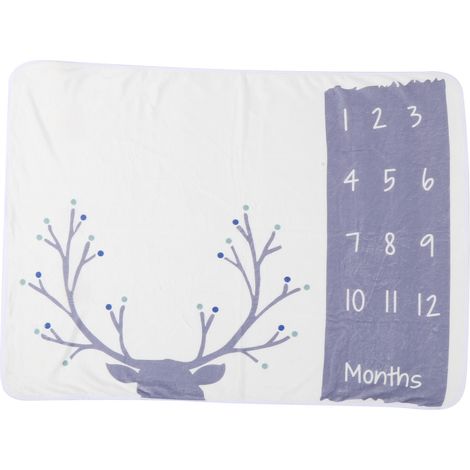 Couverture Douce en Flanelle pour Photos des Premiers Mois de Bébé - Accessoire de Croissance Mixte (1/5)