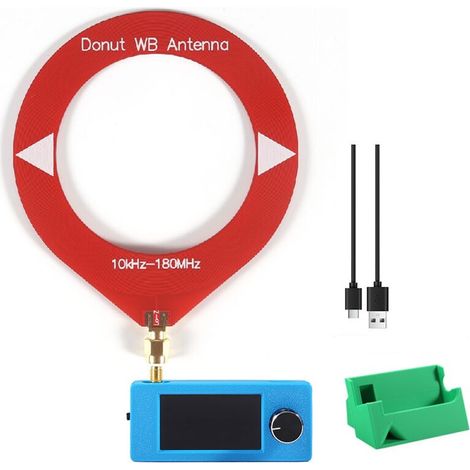Receptor de radio SI4732, pantalla de 1,9 pulgadas, 10 kHz-180 MHz, FM/AM/LSB/USB, radio de onda corta SI4732, radio + soporte 3D (1/2)