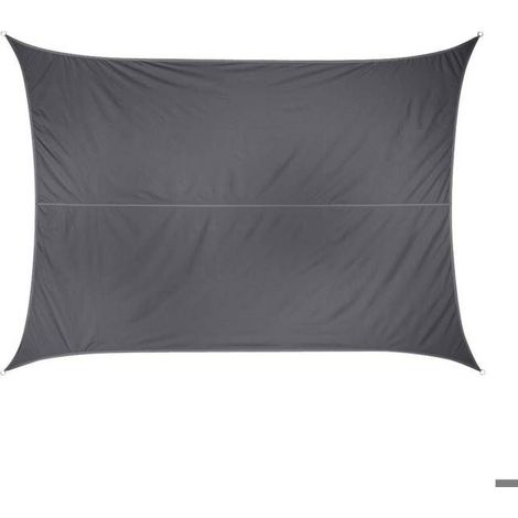 Voile d'ombrage rectangulaire "Curacao" gris 4x3m en polyester - Hespéride (1/5)