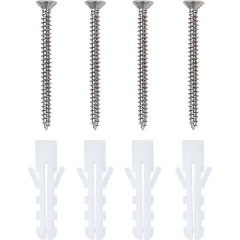 Vis Fixation Bride De Toilette - Joint Cire En Caoutchouc - Vis Rotatives Flexibles - Résistantes À La Déformation - Lot De 4 (1/5)
