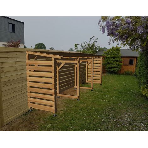 Abri Moto 6m - Couvert - Cl3 Marron (1/5)