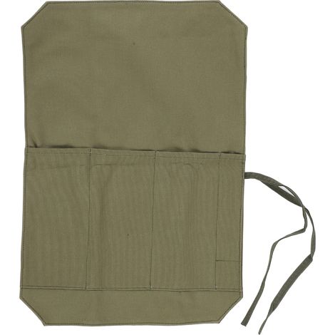 Étui de transport robuste 4 couteaux rouleau portable pour chefs et étudiants en cuisine vert militaire (1/5)