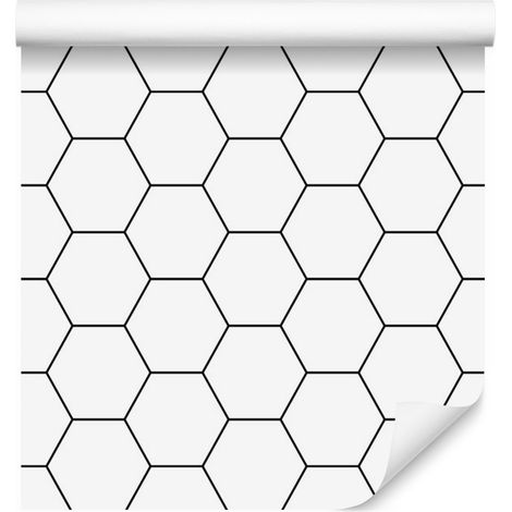 Papel pintado con estampado geométrico para salón y dormitorio, 50x1000 cm. (1/5)