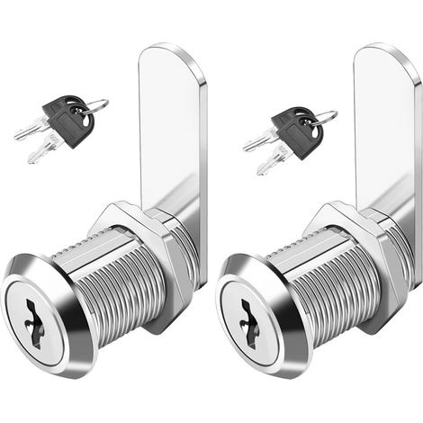 Serrure De Rangement - Came Zinc 30 mm - Pour Camping-Car Armoire Chariot À Outils - 2 Pièces Avec 8 Clés