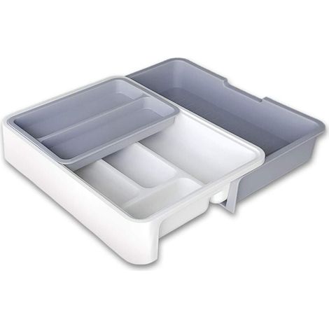 YMYNY Organisateur de tiroir de cuisine - Organisateur extensible pour couverts/porte-ustensiles et plateau à couverts (1/4)