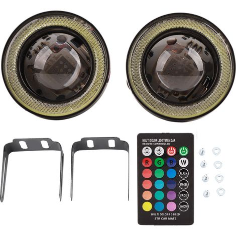 30W RGB LED-Nebelscheinwerfer mit COB-Ringen, Angel Eye Halo-Effekt, superhelle Lampe, inklusive Fernbedienung, 3,0 Zoll (1/5)