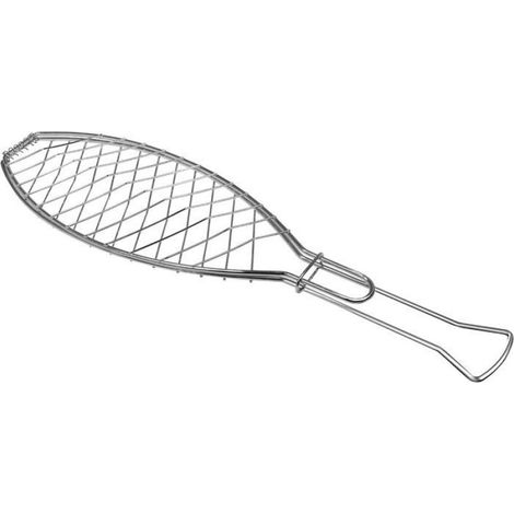 Panier À Poisson - Acier Inoxydable - Pour Barbecue Gaz Charbon Électrique - 35,6 x 15,2 cm - 1 Pièce (1/2)