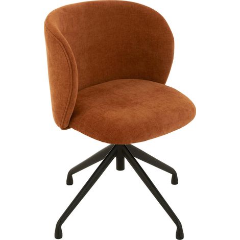 Chaise design textile rouille pivotante assise bois confortable - Rouille orangé chaleureux (1/5)