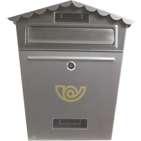 AMIG  Boîte aux lettres  1 INOX  360 x 335 x 110 mm  Acier inoxydable  Inoxydable (1/5)