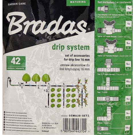 Accessori per il sistema di irrigazione a goccia Bradas 16mm 3704 (1/3)