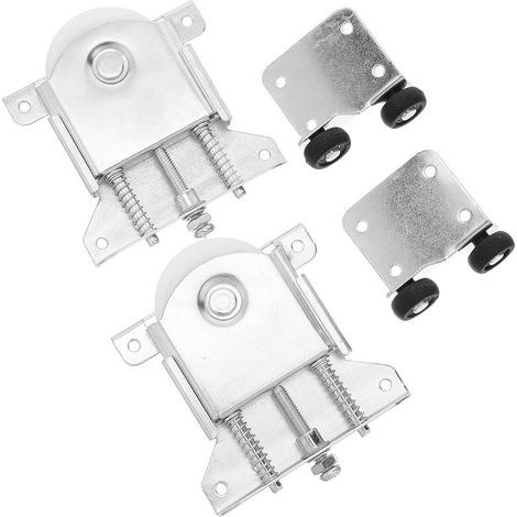 Galets de Remplacement 40 MM Lot de 4 pour Porte Coulissante Placard, Roulettes Métalliques Silencieuses, Kit Complet pour Portes Lourdes et Espaces de Rangement (1/5)
