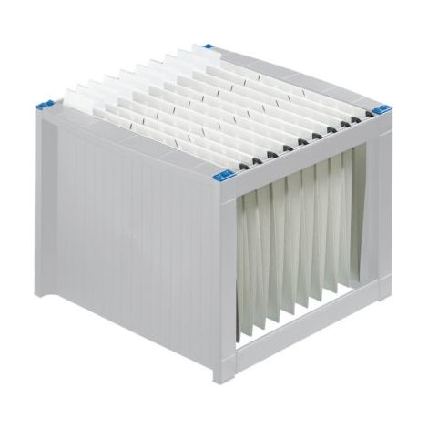 Hängemappenbox the rack DIN A4 40 Hängemappen Polystyrol lichtgrau/blau (1/5)