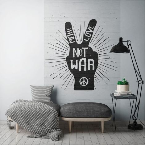 Sfondo fotografico Profhome 398291 Carta da parati TNT goffrata a caldo liscia con effetto mattone opaca bianco nero 1,59 m x 2,8 m (1/4)