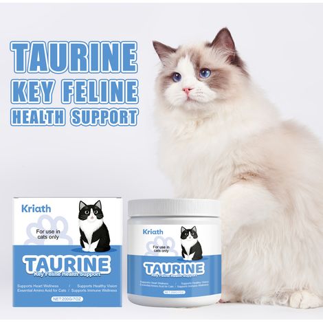 Poudre de taurine pour chat : Formule douce pour le confort quotidien de votre animal - 200 g (1/5)