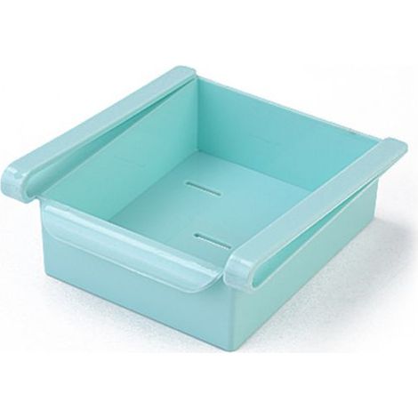 Rangement coulissant pour réfrigérateur, gain de place, boîte de rangement, conteneur alimentaire, 1 pc (bleu) (1/5)