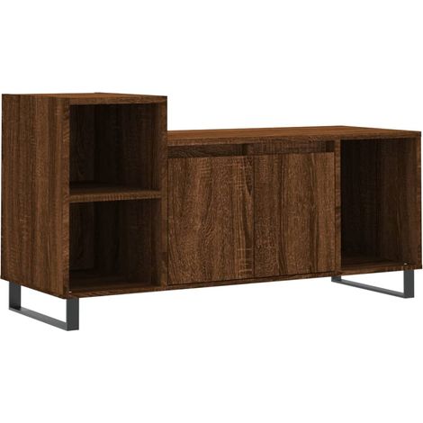 Mobile TV multimediale scaffale per televisione televisore buffet sala da pranzo soggiorno camera da letto rovere 100 x 35 x 55 cm derivati del legno marrone 020027116