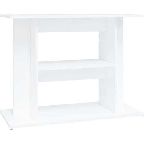 Support pour aquarium blanc 80x35x60 cm bois d'ingénierie