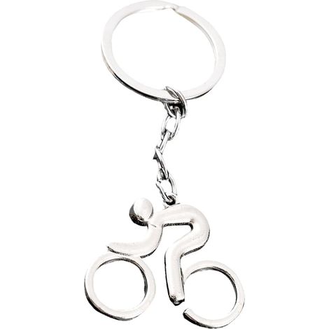 Porte-clés Vélo, Porte-clés Cycliste en Métal, Cadeaux Créatifs pour Hommes, Femmes & Enfants (Argent) (1/5)