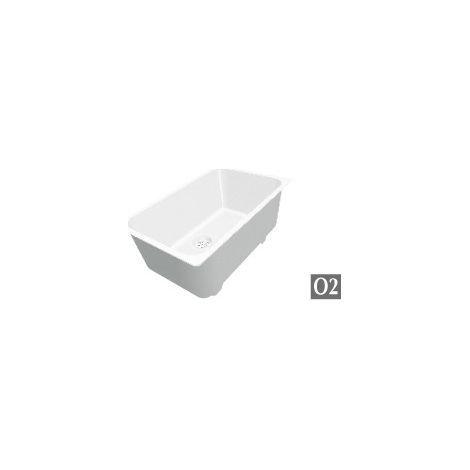 Foster 8153100 Vaschetta per Lavello in Polipropilene Accessorio Cucina 27.2x41.4 cm colore Bianco (1/2)