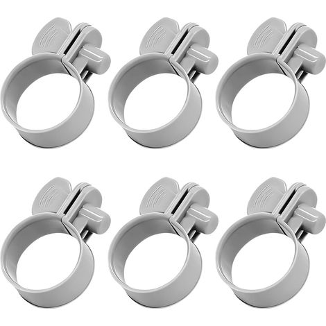 Collier De Serrage Plastique Pour Tuyau Piscine,6 Pièces Collier de Serrage Piscine 32-38 MM,Colliers de Serrage Réglables,pour Raccord Tuyau Piscines,Pompe de Filtration (1/5)