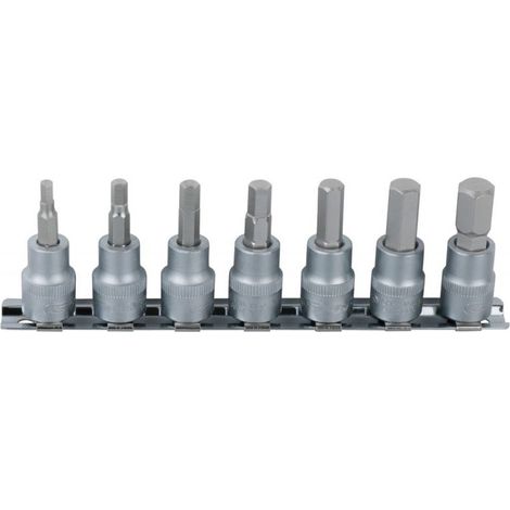 KS Tools 1/4" Bit-Stecknuss-Satz Innensechskant, 7-teilig2,5-8mm