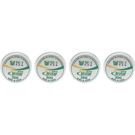 4 sachets de pâte nettoyante et régénératrice pour pannes de fer à souder, poudre d'étain, 30 g