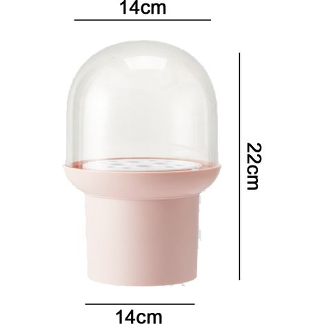 Boîte De Rangement Pour Pinceaux À Maquillage - Avec Couvercle Transparent - En Plastique Épais 3 Mm - Capacité 15 À 20 Pinceaux - 1 Pièce (1/5)