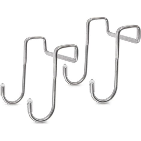 Stainless Steel Over Door Double Hooks, Set of 2 (1/5)