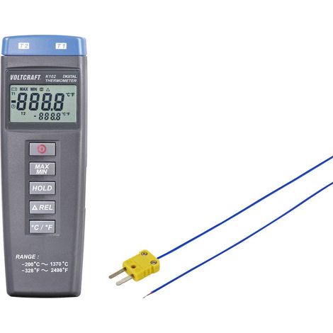 VOLTCRAFT K102 + TP 202 Termometro -200 - +1370 °C Sensore tipo K (1/5)