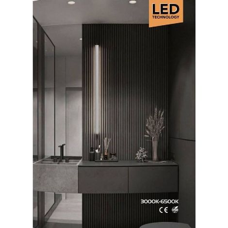TRADE SHOP - Lampada Applique Da Parete 12 Watt Luce Per Specchio Tripla Colorazione 41cm F10 - (1/5)