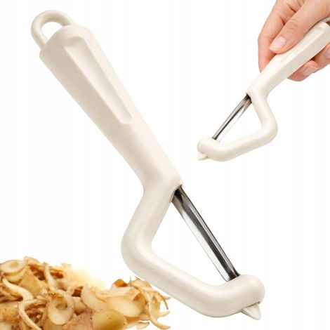 éplucheur à fruits et légumes à double lame, racloir ergonomique